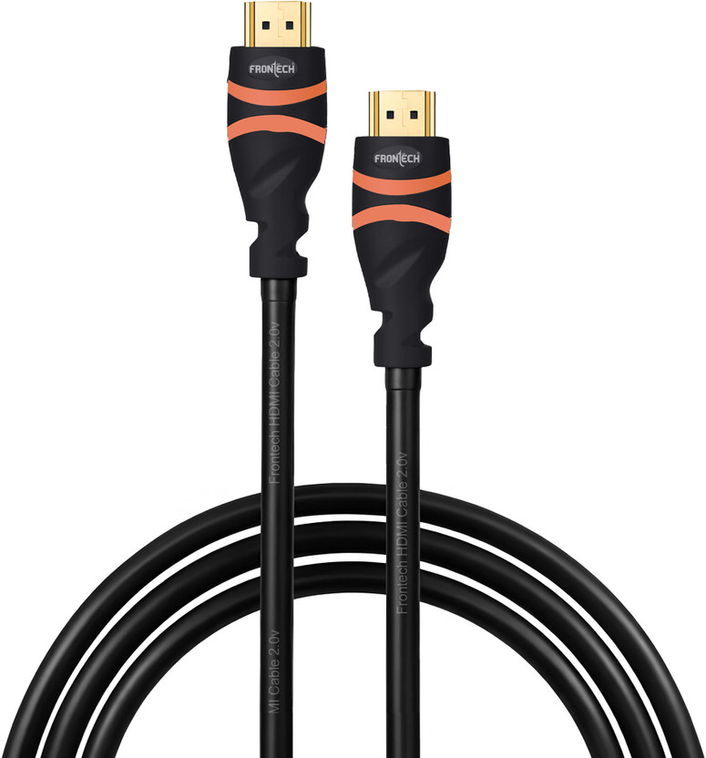 Frontech HDMI Cable 1.5 m - High-Speed HDMI 2.0 Male to Male Cable | 1.5m | 4K @ 60Hz | 18Gbps | Gold Plated Connectors | HDR Ready | ARC Support(Compatible with TV, Monitor, Projector, Set-Up Box, PC, Laptop Console, Black, One Cable, HDMI To HDMI)
