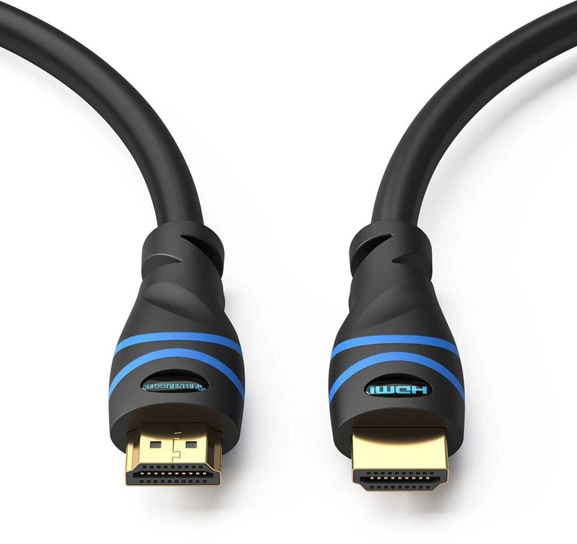 BlueRigger HDMI Cable 4.6 m 8K HDMI 2.1 Cable (8K 60Hz HDR, 4K 120Hz, High Speed 48Gbps with Ethernet, eARC, 3D, HDCP 2.3)(Compatible with COMPUTER, TV, Gaming Console, Black, One Cable)
