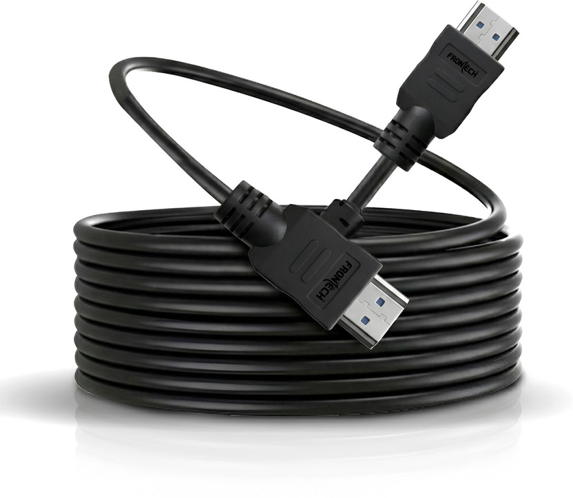 Frontech HDMI Cable 5 m PVC NC-0020(Compatible with HD TVs, projectors, and AV receivers, Black, One Cable, HDMI To HDMI)