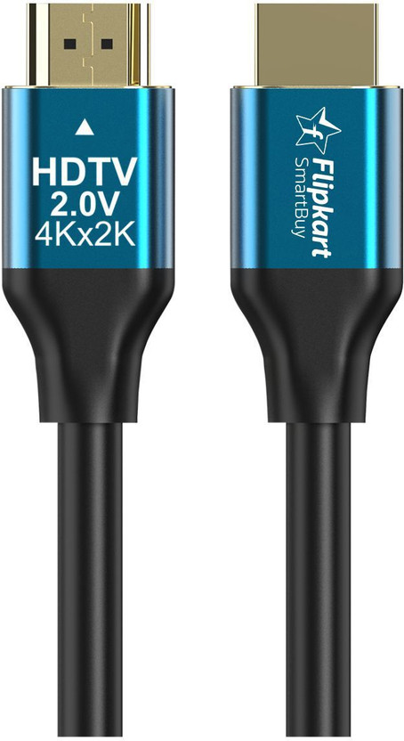 Flipkart SmartBuy HDMI Cable 10 m FK-4K30Hz-HD10M(Compatible with TV/LED/LCD, Computers, Projectors/DVR/NVR, Gaming Consoles, Home Theatre Systems, Blue, Black, One Cable, HDMI To HDMI)
