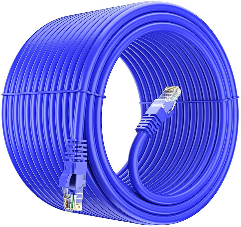 Sadow Sadow LAN Cable 60 m 60 Meter RJ45 Lan Cable Wire Patch Cord Faster Than Cat5e/Cat5(Compatible with PCs, computer servers, printers, routers, switch boxes, network media players, Blue, NA) - Flipkart Deal