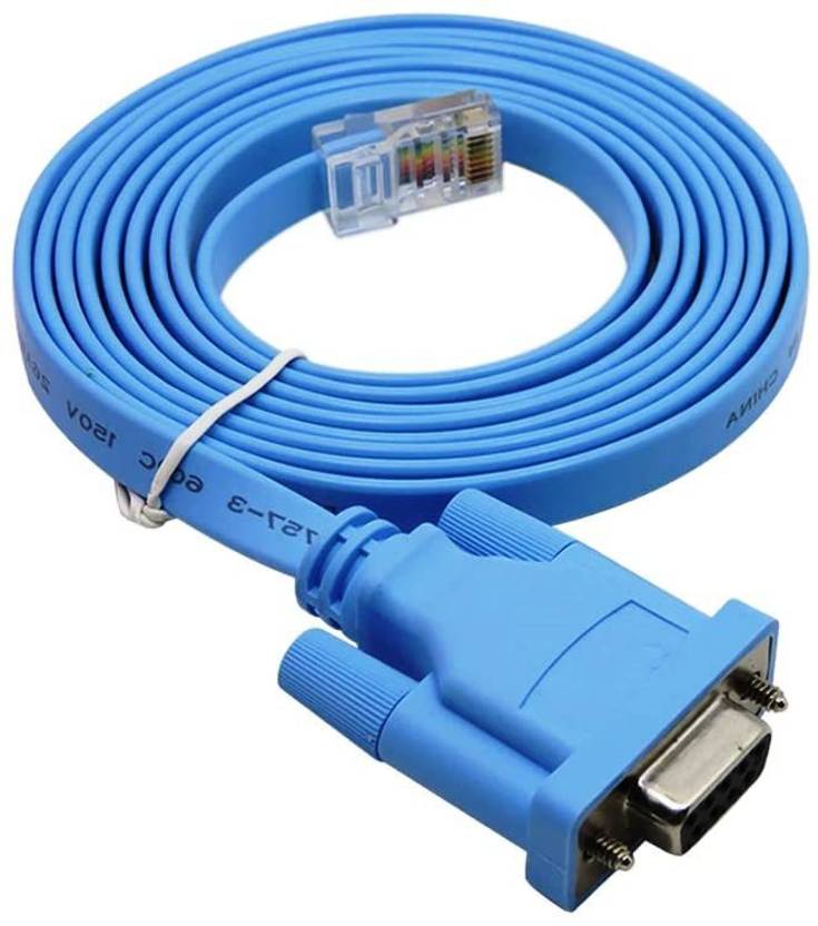 Paruht LAN Cable 1.2 m Serial Port DB9 To Lan Rollover Console Cable, 9