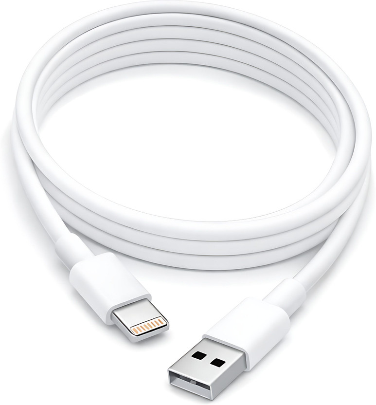 CYBERLABS CYBERLABS Lightning Cable 6 A 1 m Copper Original quality 20 W PD Fast Charging USB-A To Lightning(Compatible with Phone 6/6S/7/7+/8/8+/10/11/12/13 Plus /14 Pro Pro Max, White, One Cable, USB Type A To Lightning) - Flipkart Deal