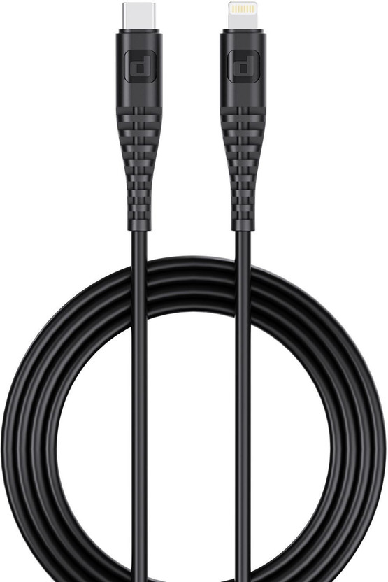 Dubstep Lightning Cable 1 m Blaze Stellar 33W Type-C To Type-L Fast Data Charging Cable(Compatible with Mobile, Tablet, Computer, Black, One Cable, USB Type C To Lightning, 33 W)