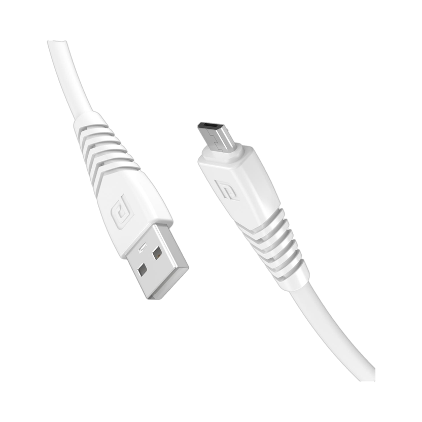 Portronics Micro USB Cable 3 A 1 m POR-1031 Konnect Core II(Compatible with Mobile, White, One Cable, USB Type A To Micro USB)