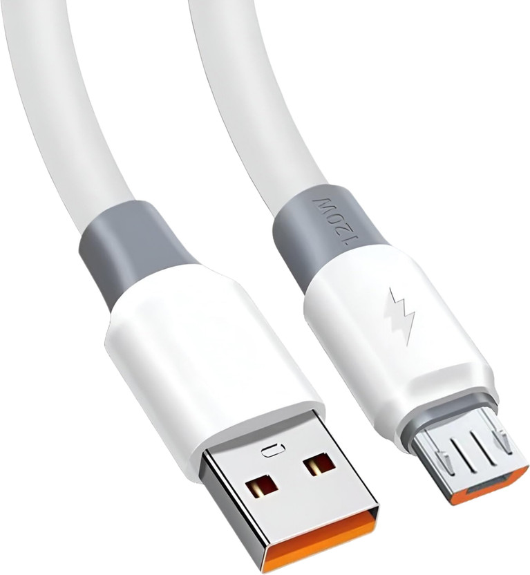 RPMSD Micro USB Cable 1 m 2.4A Super fast Micro USB Cable Fast Transmission Android Data Cable for charger cable(Compatible with All Smartphones Comprising Micro USB V8 Ports, White, One Cable)