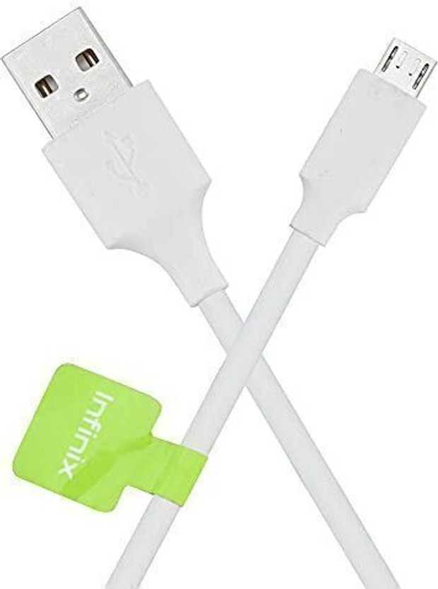 Infinix Micro USB Cable 2 A 1 m , 18 Watt , Model No. 5020XA(Compatible with All Infinix Mobile Micro USB, B Type (V8 ) Cable White, One Cable)