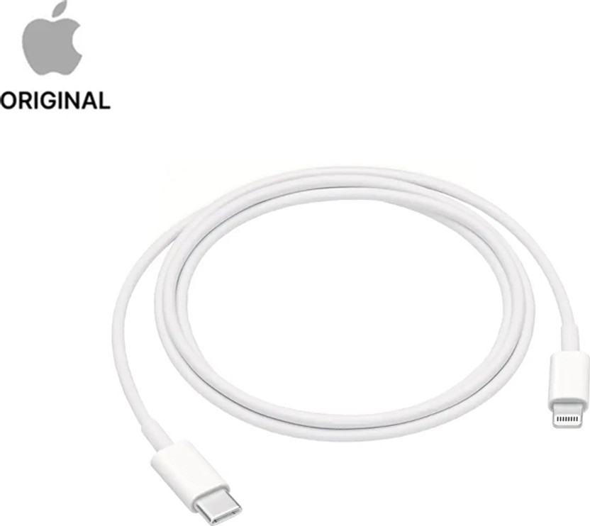 Apple Lightning Cable 1 m MUQ93ZM/A(Compatible with Mobile, Tablet, White)