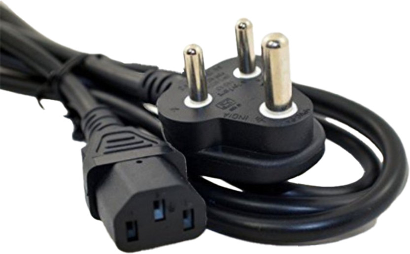 NewtonNMC Power Cord 1.8 m 3 Pin Power Cable(Compatible with Desktop, Monitor, Power Supply, Black, One Cable, NA)