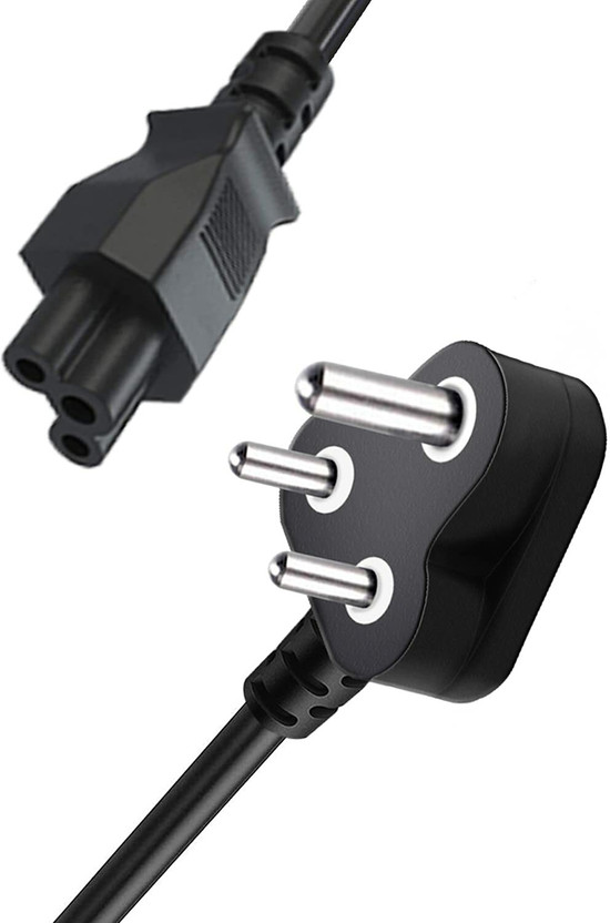 omkar  TV-out Cable Laptop Charger Power Cable Cord 3 Pin Adapter 1.5M(Black, For Laptop, 1.5 m)