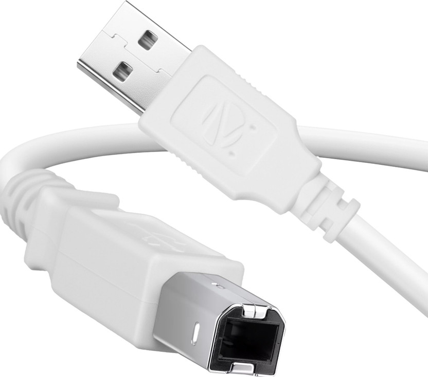 ZEBRONICS Printer Cable 5 m Zeb-PC50P(Compatible with Laptops, White, One Cable)