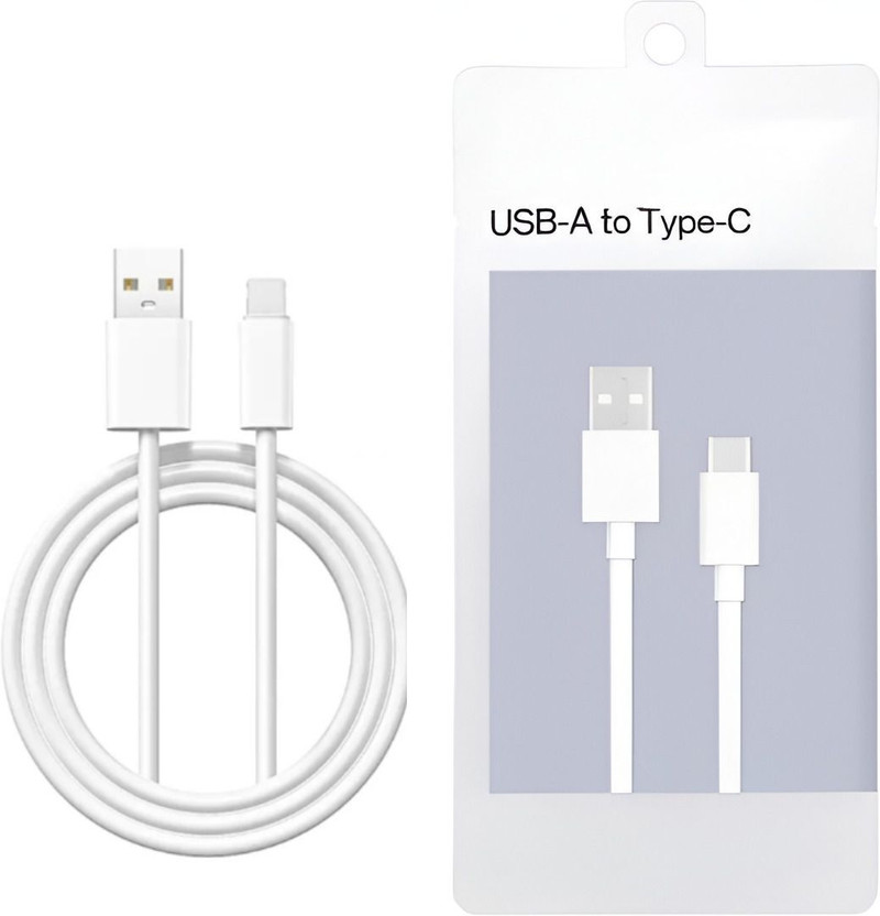 OPPO Type C 8 A 1 m Supervooc Type C Fast Data Cable.(Compatible with Oppo 100W / 80W / 67W / 60W / 50W / 45W / 33W / 30W / 20W, White, One Cable)
