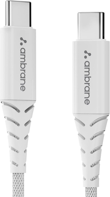 Ambrane Ambrane USB Type C Cable 3 A 1.5 m RCTT-15(Compatible with Smartphone, White, One Cable, USB Type C To USB Type C, 60 W) - Flipkart Deal