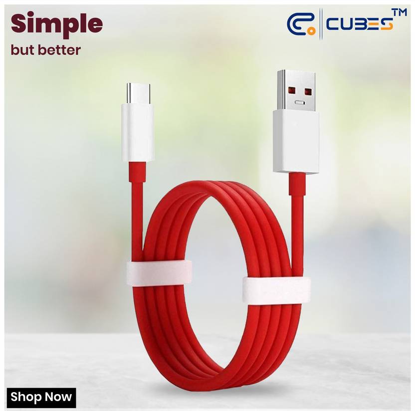 CUBES USB Type C Cable 1 m Fast Charging Compatible with All USB Type C