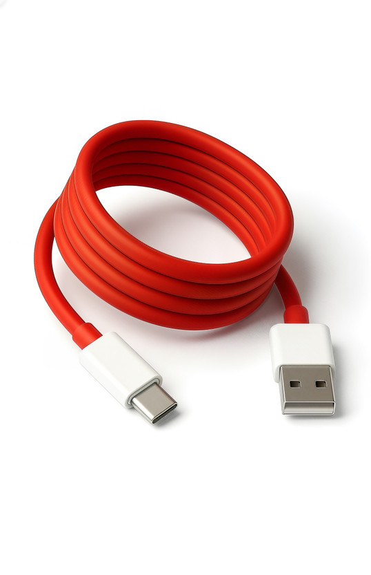 MAK USB Type C Cable 6 A 1 m PVC 65W Dash Warp, Super Vooc, Charging Cable, USB A to Type C Data Sync Fast Charging Cable Compatible with One Plus All Type C Devices(Compatible with SUPERVOOC, VOOC, DASH, WARP 65W 33W WARP Type C Cable Data Cable, Red, One Cable)