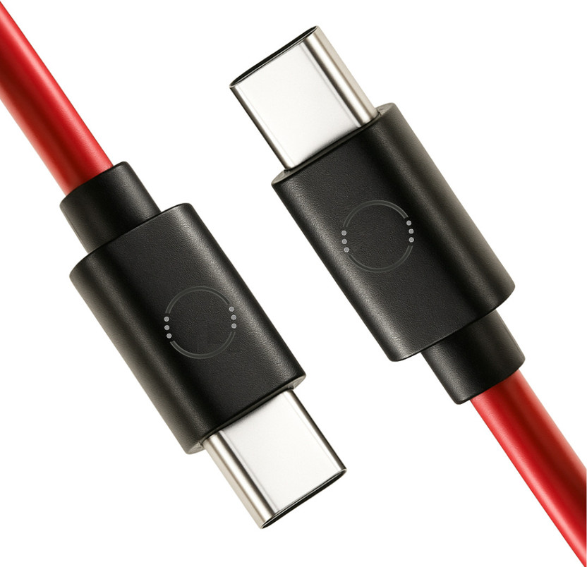 twance Type C 3.1 A 1 m PVC TC20R PVC(Compatible with Smartphones, Laptops, Tablets, Any other device with Type C port, Red, One Cable)