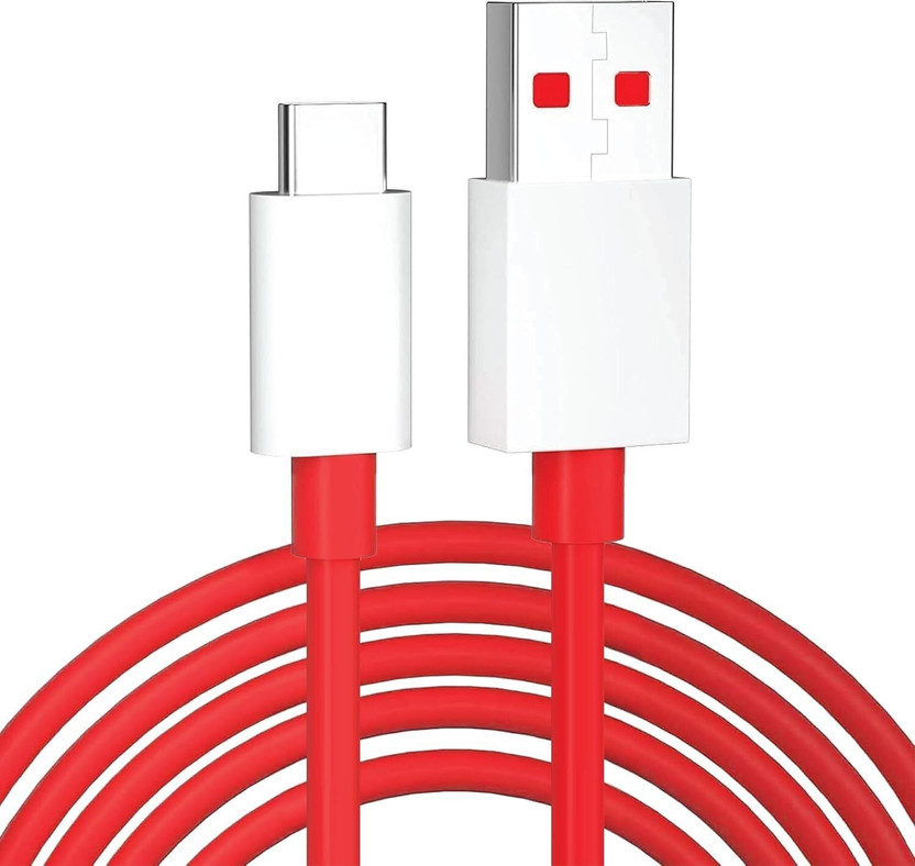 OnePlus OnePlus USB Type C Cable 10 A 1 m USB(Compatible with All OnePlus SmartPhones, Red, One Cable, USB Type A To USB Type C) - Flipkart Deal