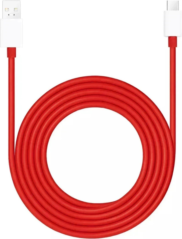 OnePlus USB Type C Cable 10 A 1 m Supports 100W Max fast charging SUPERVOOC DL129_C201A(Compatible with Oneplus Devices, Red, One Cable, USB Type A To USB Type C)