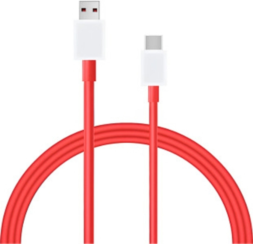 OnePlus USB Type C Cable 10 A 1 m RED TYPE C CABLE 10A FAST CHARGING PREMIUM CABLE(Compatible with ALL DEVICES, Red, One Cable, USB Type A To USB Type C, 60 W)