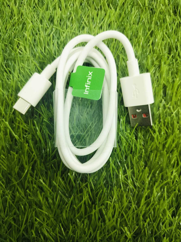Infinix USB Type C Cable 3 A 1 m CU030C(Compatible with MOBILE , LAPTOP, White, One Cable)