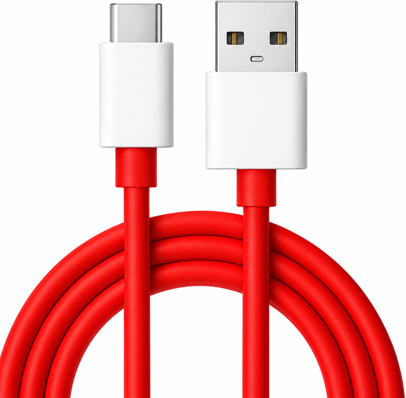 Flipkart SmartBuy USB Type C Cable 1 m PVC 100W 80W Fast Charging Type C Data Cable Compaitble with one plus charging cable(Compatible with OnePlus, Realme, Oppo, 100W Fast Charging Data CABLE, OnePlus Fast Charging Cable, Red, One Cable, USB Type A To USB Type C, 100 W)