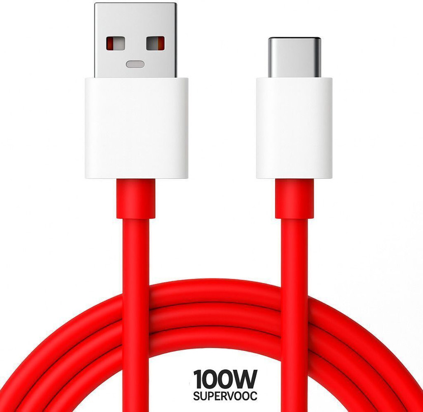 OnePlus USB Type C Cable 1 m New-100W Fast Charging USB-C Cable | Multi-Protocol Support (SUPERVOOC/VOOC/WARP) | CarPlay & Android Auto | Universal USB-C Compatibility – Red(Compatible with ONEPLUS, Red)