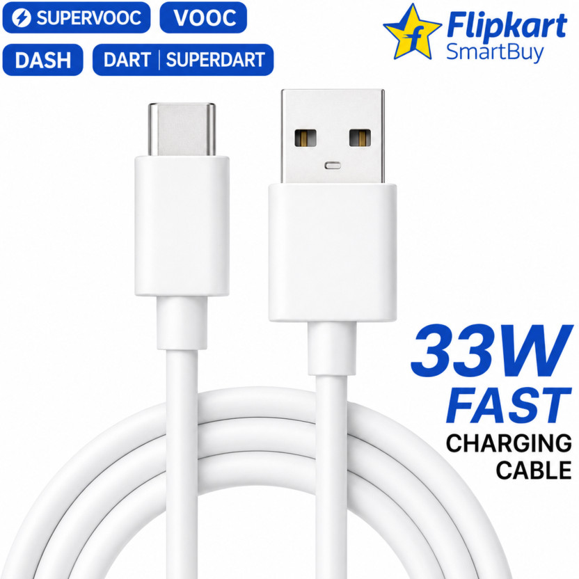 Flipkart SmartBuy USB Type C Cable 10 A 1 m PVC Realme 33w Charger Cable Original and Realme Data Cable Type C Original 33w – Realme 10 Pro Data Cable 33w Original, Realme 33w Charger Cable, Type C Cable, C Type Cable, Data Cable C, Data Cable, Charging Cable, USB Cable, Cable Type C, Data Cable Typ