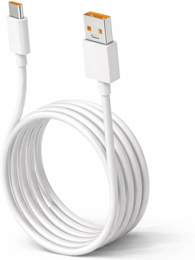 ANIO USB Type C Cable 10 A 1 m Copper 67W USB Type A TO C Supervooc Fast Data Charging Cable-6(Compatible with Redmi Note 13 Pro/12 Pro/11 Pro 5G/11S/10 Pro Max, White, One Cable, USB Type A To USB Type C, 60 W)