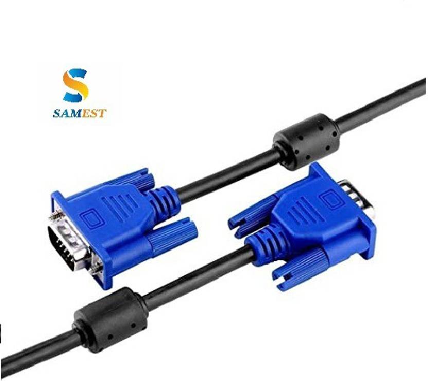 samest VGA Cable 1 m VGA Cable, Display Cable, Male to Male 15pin D