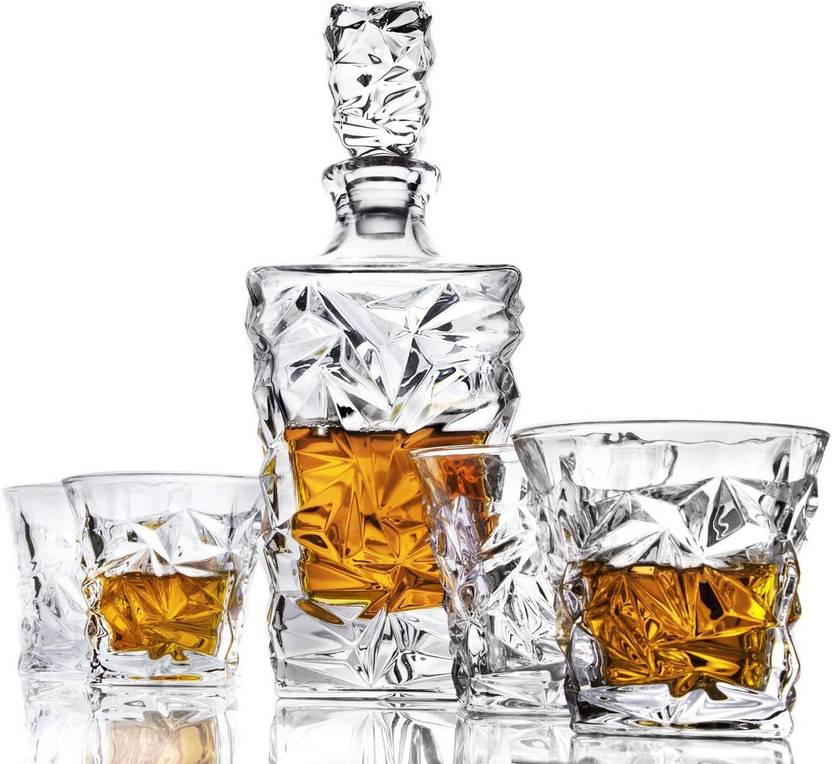 CLOTIX Whiskey Decanter Bottle Set With Glasses, Set of 7 Pieces