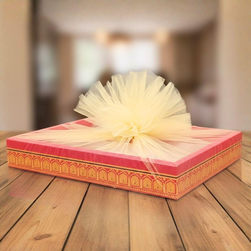 Satyam Kraft Printed Party Box(Pink, Pack of 4)