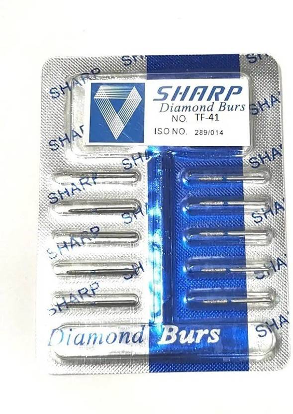 PRAKDENT Dental Sharp Diamond Burs Pack of 10pc TF41 Dental Elevator