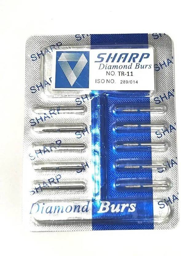 PRAKDENT Dental Sharp Diamond Burs Pack of 10pc TR11 Dental Elevator