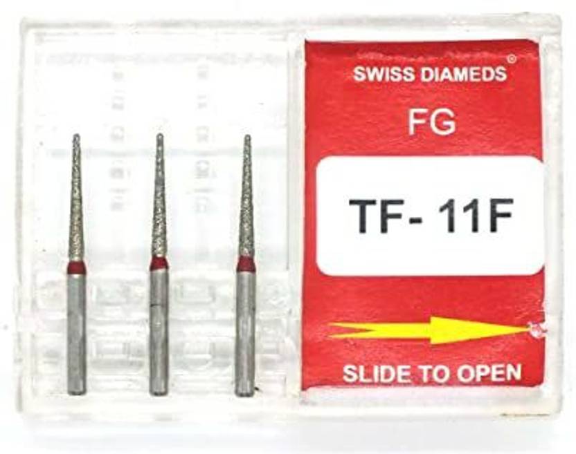 ADDLLER DENTAL DIAMOND BUR TF11F FG AIR ROTOR SWISS DIA PREMIUM BURS