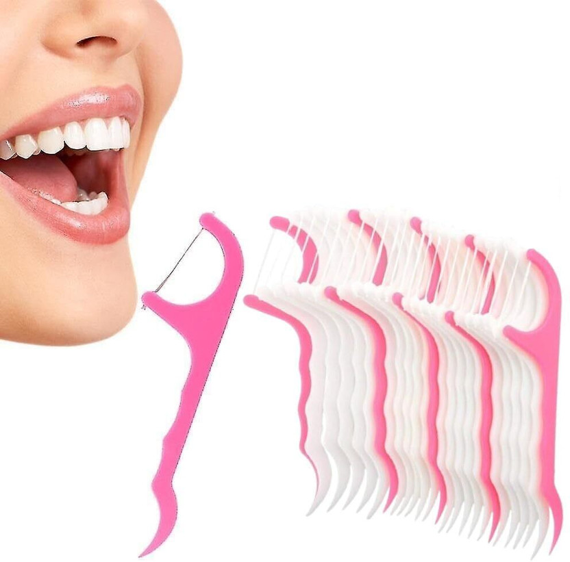 DAVALBA Dental Floss Picks Bulk Non Breakable Flossers for Adults(8 cm, Pack of 20)