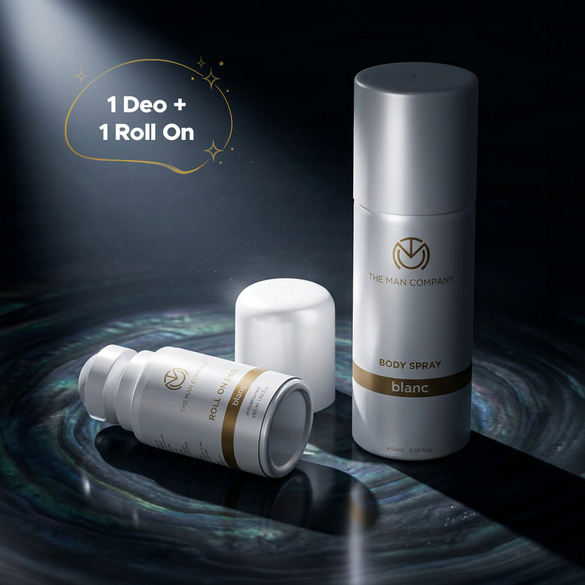 THE MAN COMPANY Fantastic Blanc Duo | Body Spray 120ml & Roll On 55ml Deodorant Spray  -  For Men(175 ml, Pack of 2)