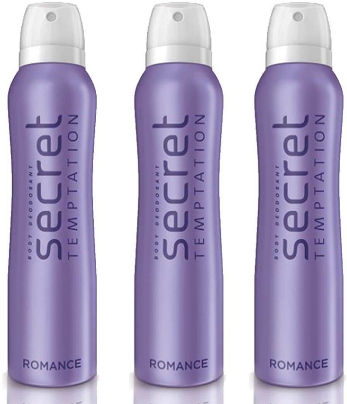 Secret Temptation Romance Deodorant Spray  -  For Women(150 ml, Pack of 3)