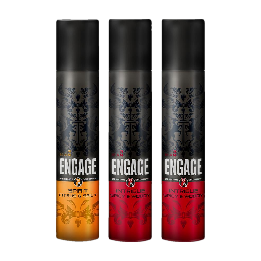 Engage Deo Combo 2 Intrigue for Him 150ml Deodorant Spray  -  For Men(450 ml, Pack of 3)