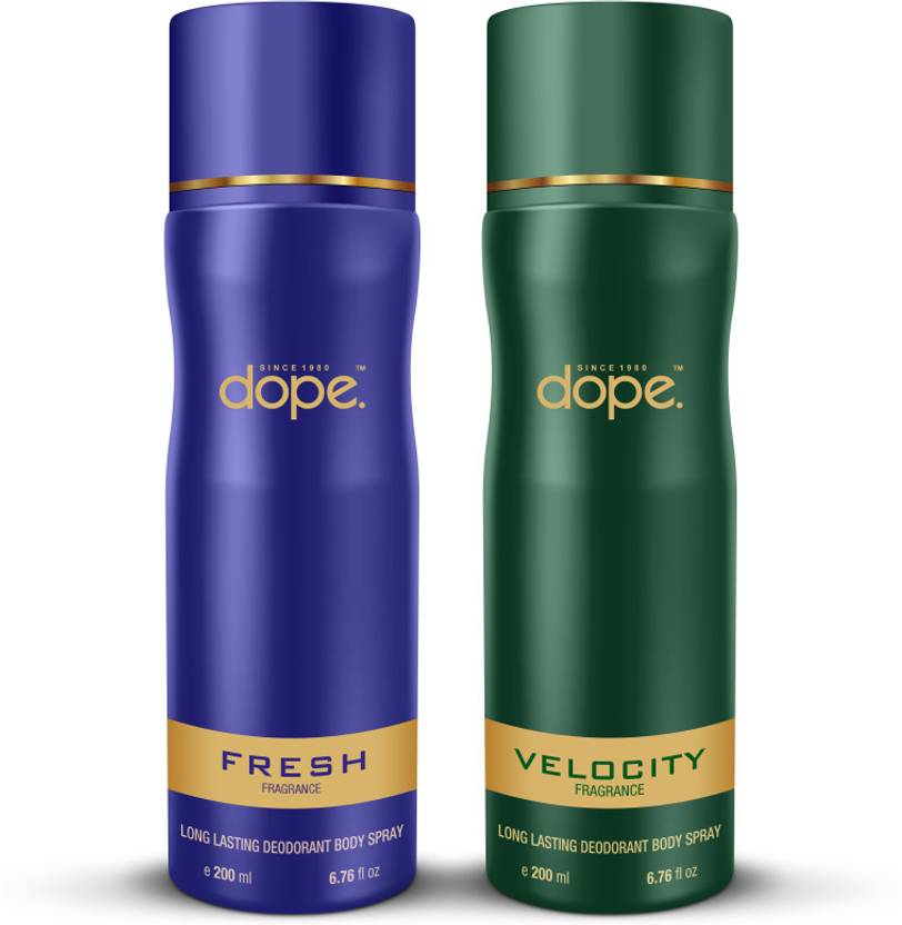 DOPE FRESH + VELOCITY Body Spray Combo Deodorant Spray For Men