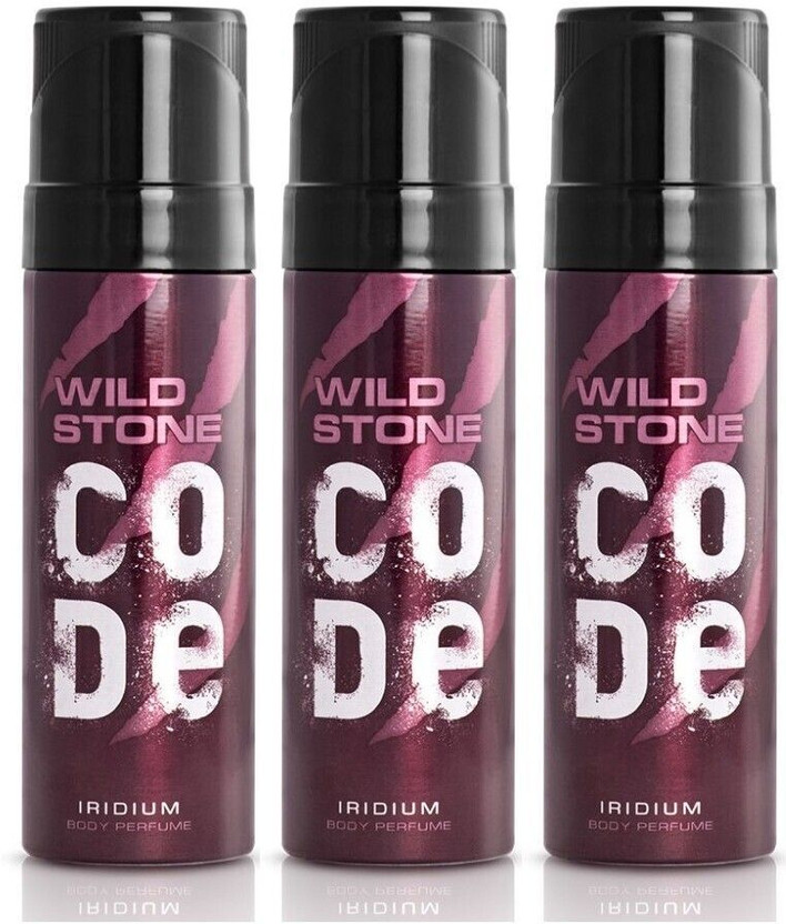 Wild Stone CODE CODE Iridium No Gas Body Perfume for Men (150ml each), Long Lasting Perfume Body Spray  -  For Men(450 ml, Pack of 3)