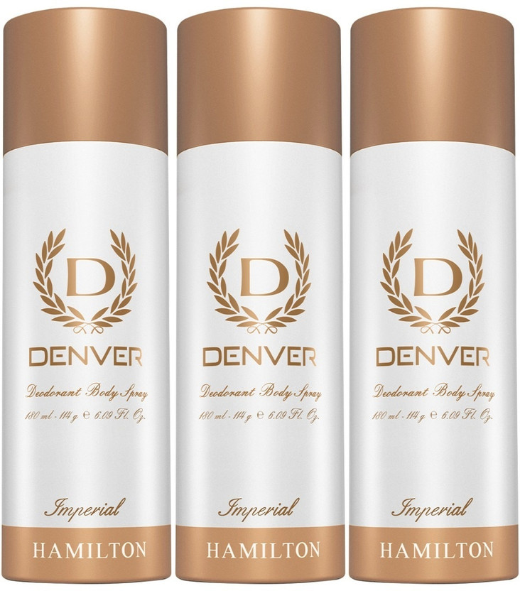 DENVER Imperial Body Spray  -  For Men(540 ml, Pack of 3)