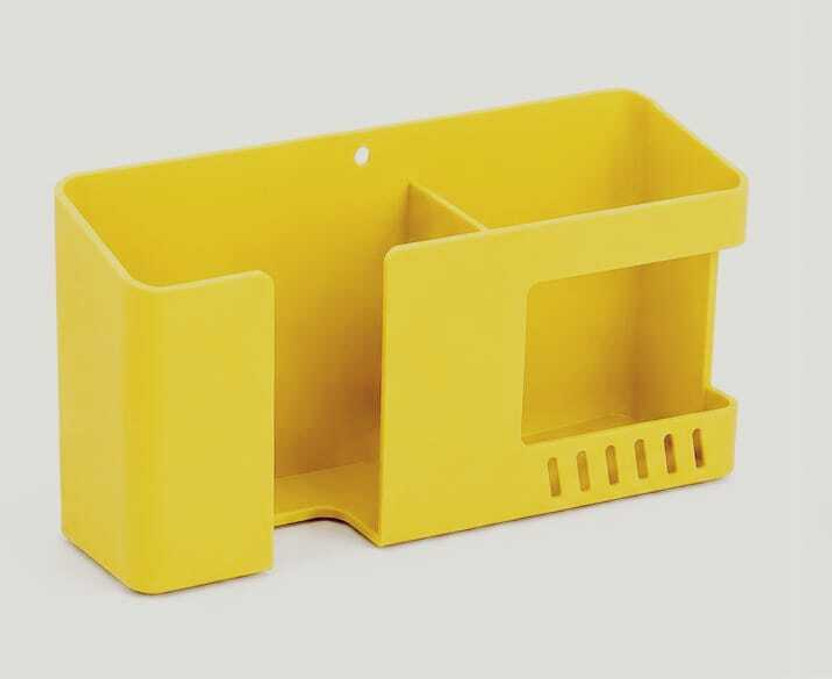 ved ved online mart 2 Compartments plastic Wall Mobile Holder Multi-Purpose Mobile Charging Stand & Key Holder Pack Of 2(Yellow) - Flipkart Deal