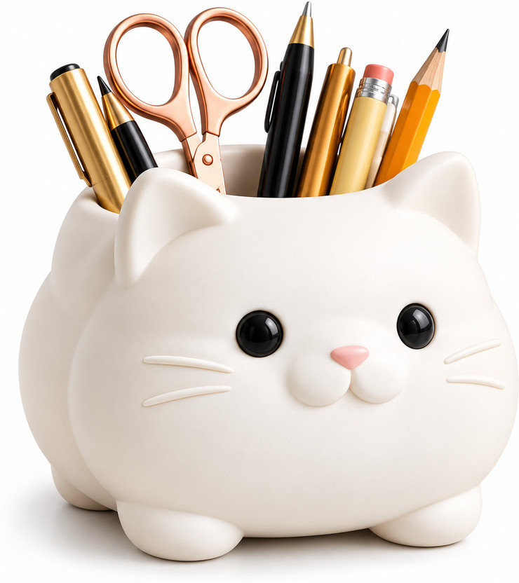 SHOINQ 1 Compartments PLA Pen Stand(White)