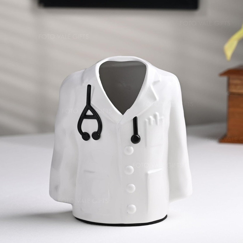 Uniphy Uniphy 1 Compartments Plastic Pen Stand, Desk Organizer, Pencil & Pen Holder, Doctor Coat Shape Pen Stand(White) - Flipkart Deal