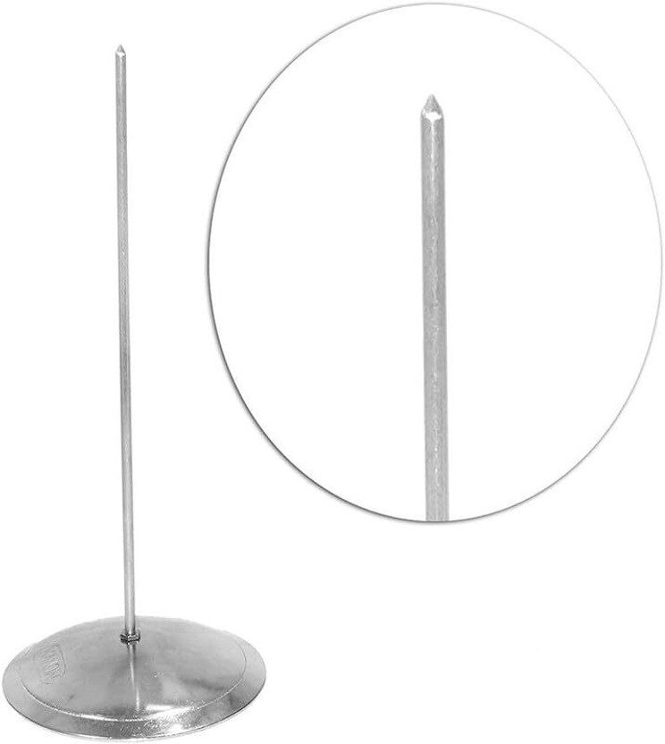 Hospitality 1 Compartments Stainless Steel Bill Fork, Receipt Holder Spike,Straight Rod Memo Paper Holder for Office 1Pc(Silver)