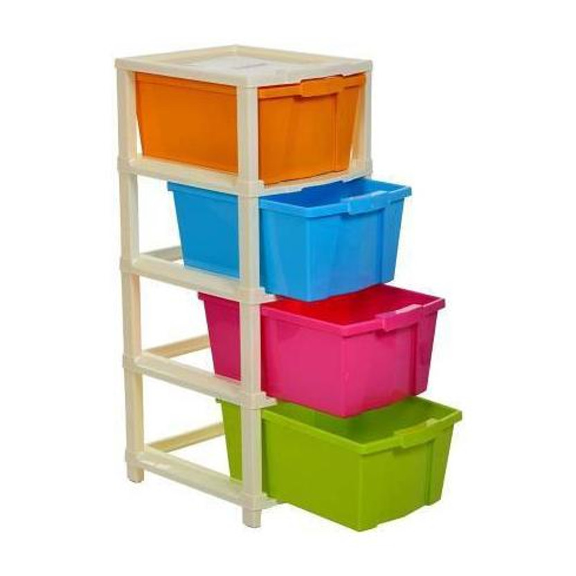 Khunt Khunt Enterprise 4 Compartments PLASTIC DESK ORGANIZER(Multicolor) - Flipkart Deal