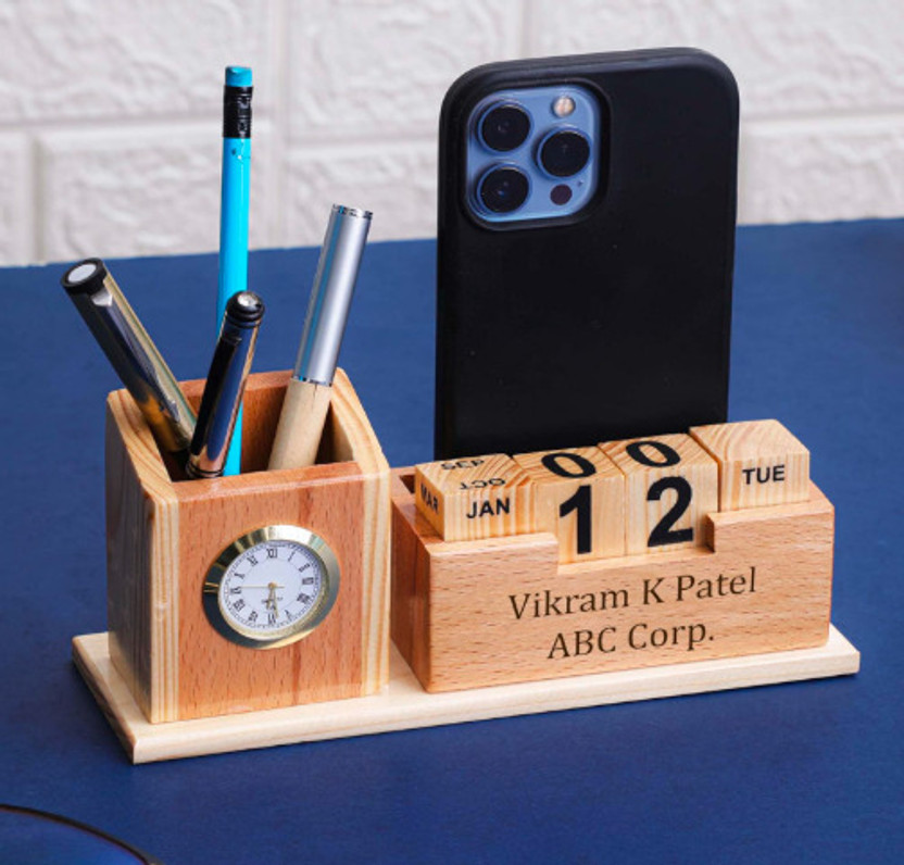INKRASA INKRASA 3 Compartments Wood Desk Organizer(Brown) - Flipkart Deal