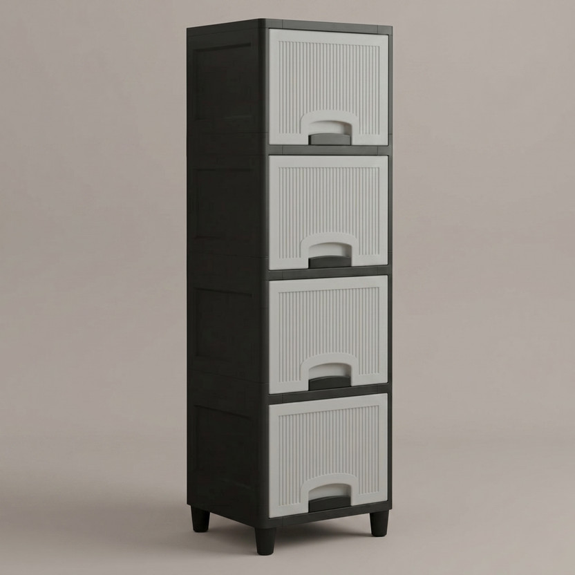 MAXTID MAXTID 4 Compartments Plastic 5 tier white plastic cupboard for clothes(White) - Flipkart Deal