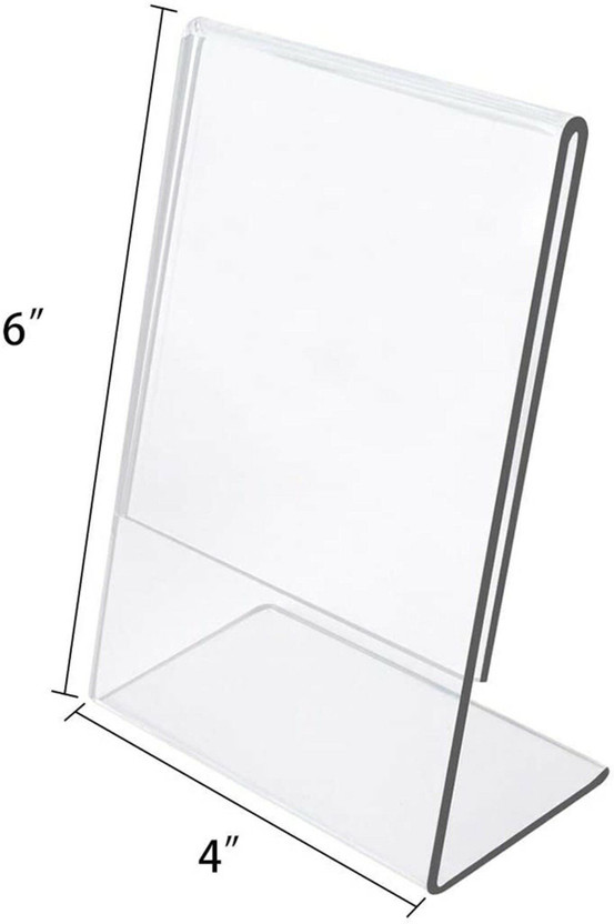 Parikshit Parikshit Sublimation 1 Compartments Transparent Acrylic QR Code scanner display stand sign paper holder for table shop A6 Size 6x4 Inch(Transparent) - Flipkart Deal