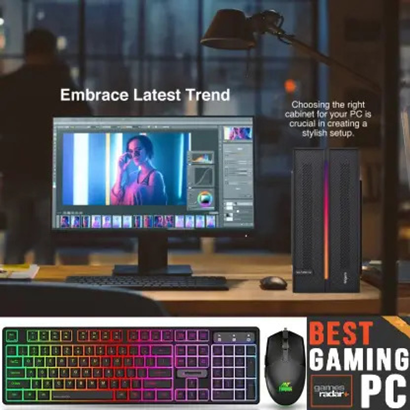 DZAB Intel Core i3 (8 GB / 128 GB / Windows 11) Assembled Desktop Computer(19 inch Display)